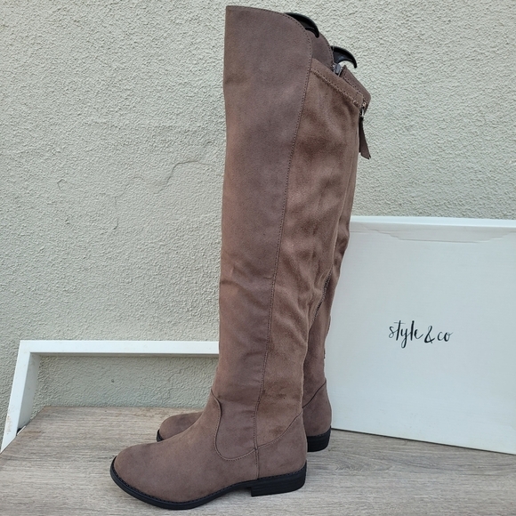 Style & Co Hayley Over The Knee Zip Boots Sz 6.5 - Picture 14 of 15